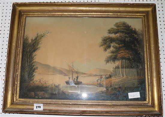 Watercolour landscape, circa 1800(-)